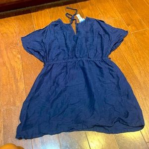 Tommy Bahama Blue Casual Open Slit Shoulder Dress Women’s Size Large length 30”